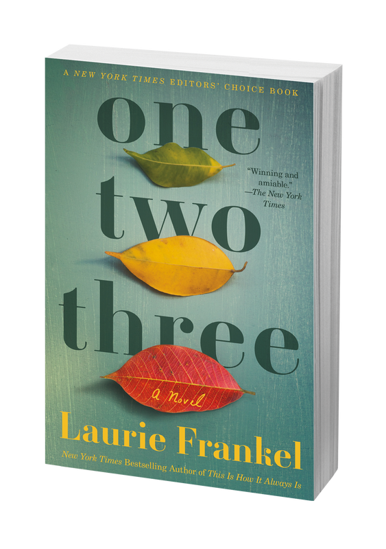 Book cover for One Two Three with three leaves, one green, one yellow, one red